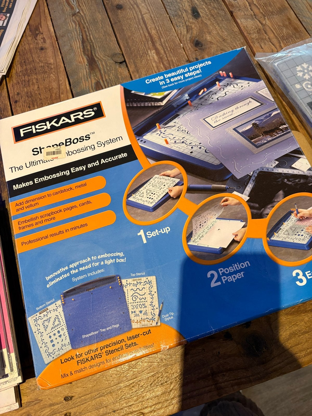 Complete Embossing Set: Systeem, Papier & Sjablonen, Ophalen of Verzenden, Zo goed als nieuw, Papier of Karton, Knutselset