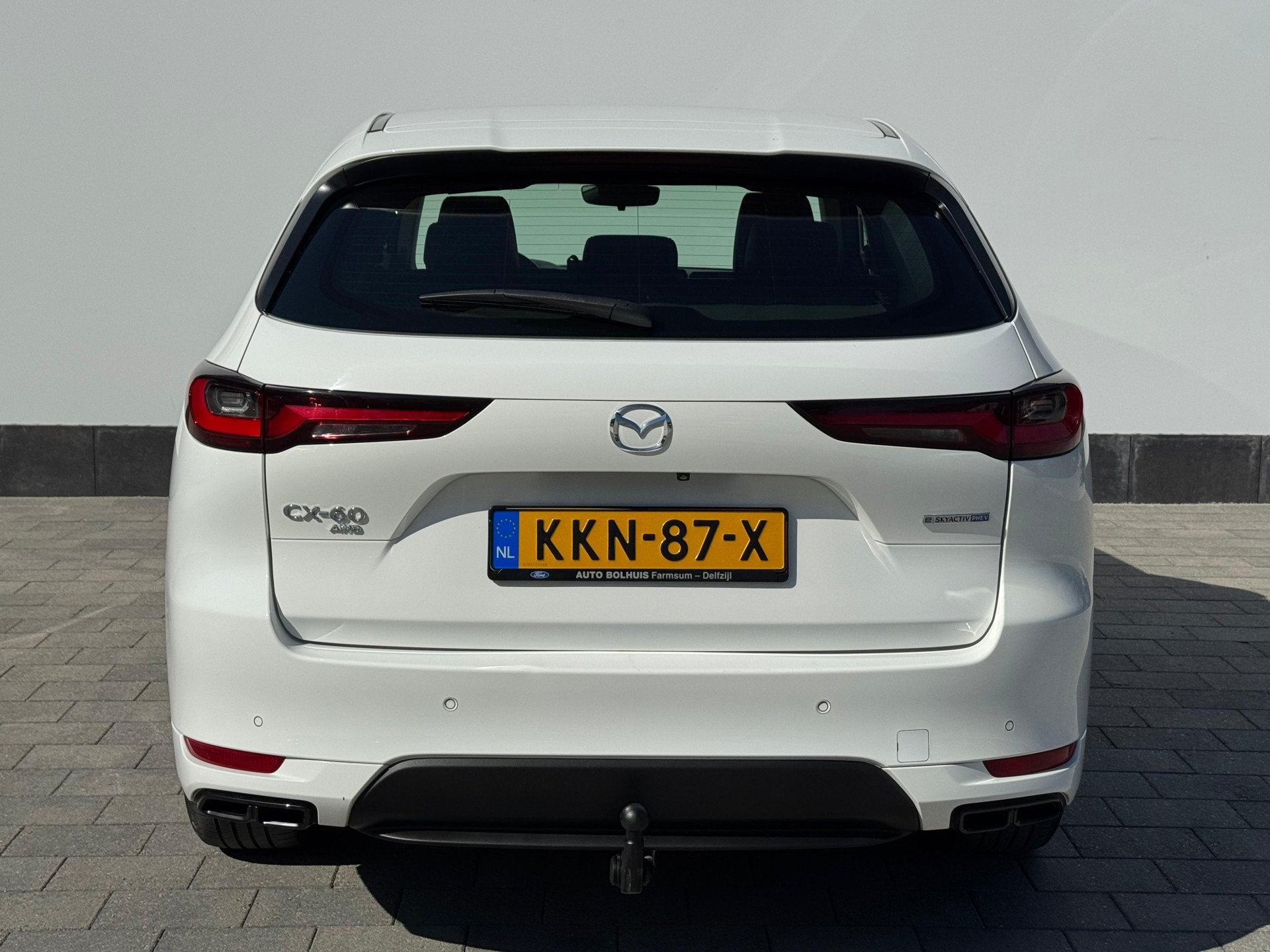 Mazda CX-60 2.5 e-SkyActiv PHEV 327pk Homura | Trekhaak | 2., Auto's, Mazda, 12 maanden, Gebruikt, 4 cilinders, Wit