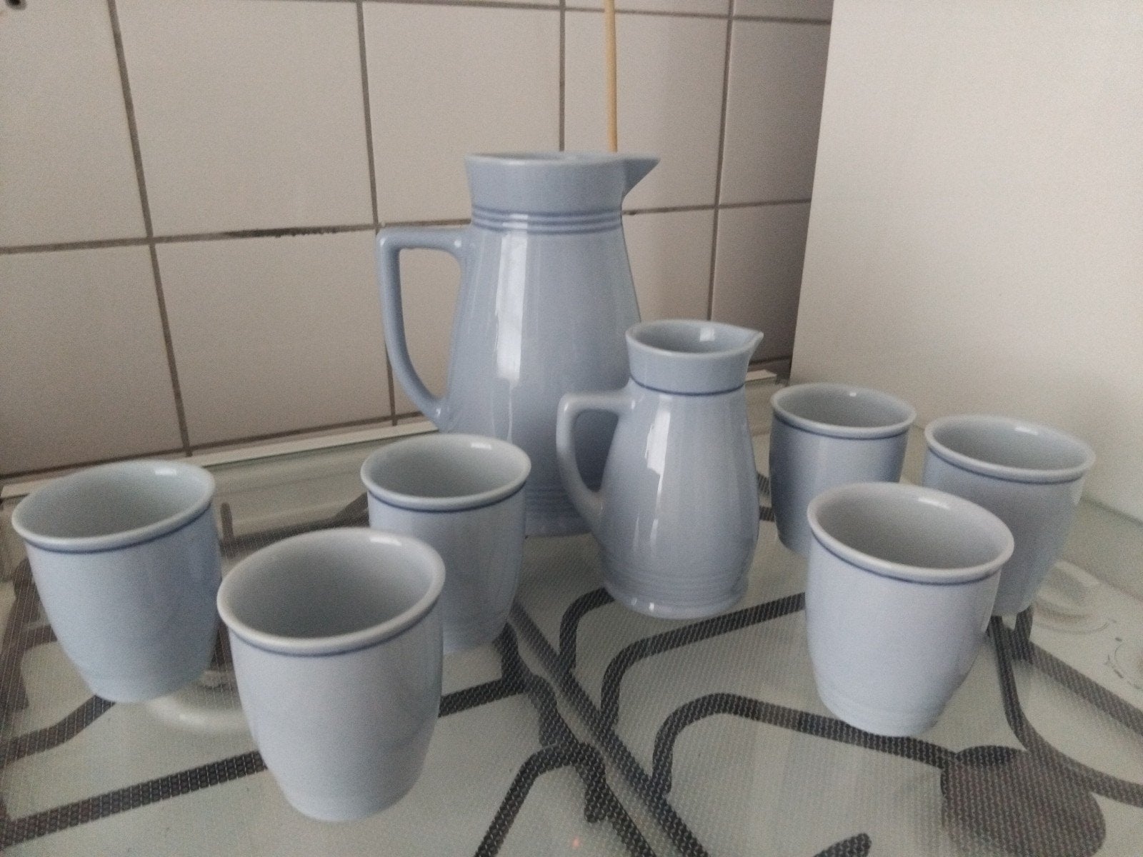 Vintage Mitterteich Lilien porseleinen koffieservies, Antiek en Kunst, Ophalen of Verzenden