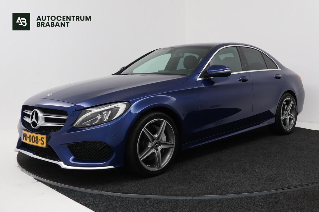 Mercedes-Benz C-klasse 180 Business Solution AMG (NAVIGATIE,, Automaat, Blauw, Bedrijf, Sedan