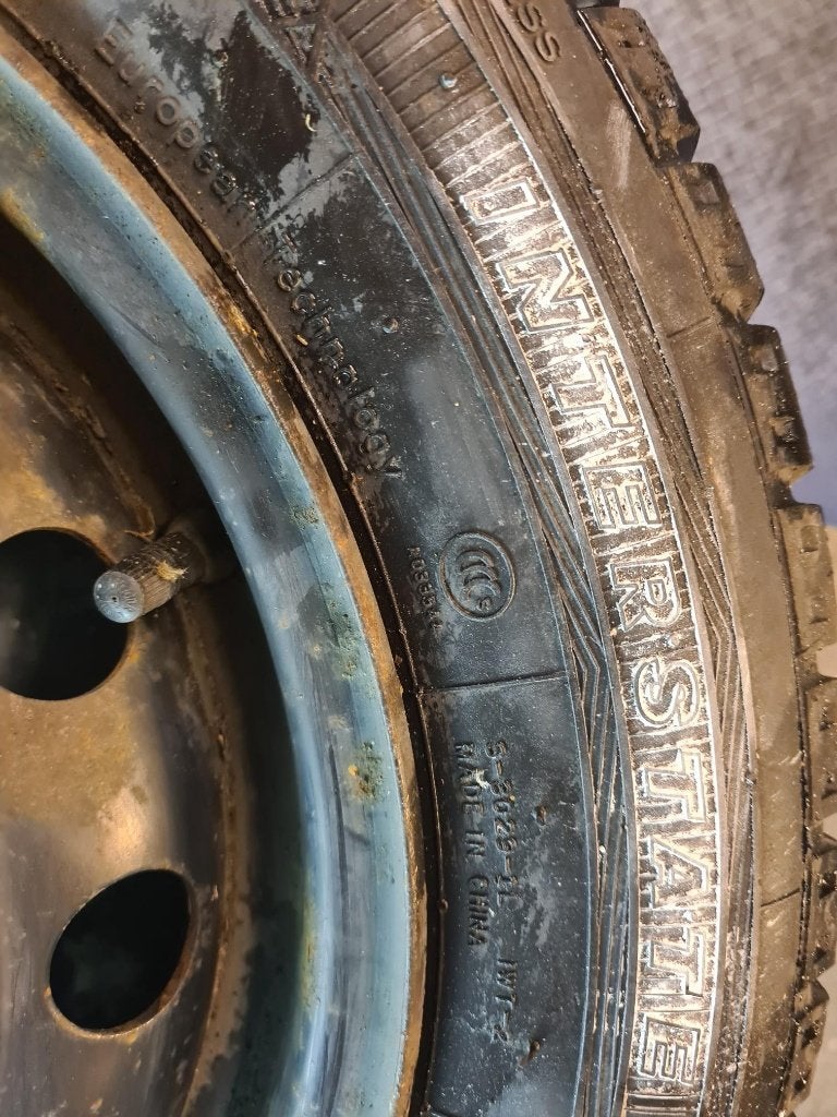 4x Winterband 175/65 R14 met stalen velg, Auto-onderdelen, Banden en Velgen, Ophalen, 14 inch, Gebruikt, 175 mm