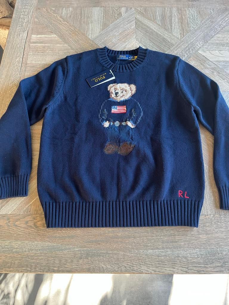 Polo Ralph Lauren Bear trui – donkerblauw (nieuw met label!), Verzenden, Nieuw, Maat 48/50 (M), Blauw