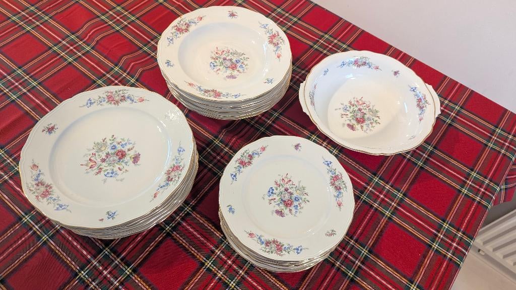 Vintage Zeh Scherzer Bavaria Servies - Elite mark, Ophalen, Keramiek, Zo goed als nieuw, Bord(en)