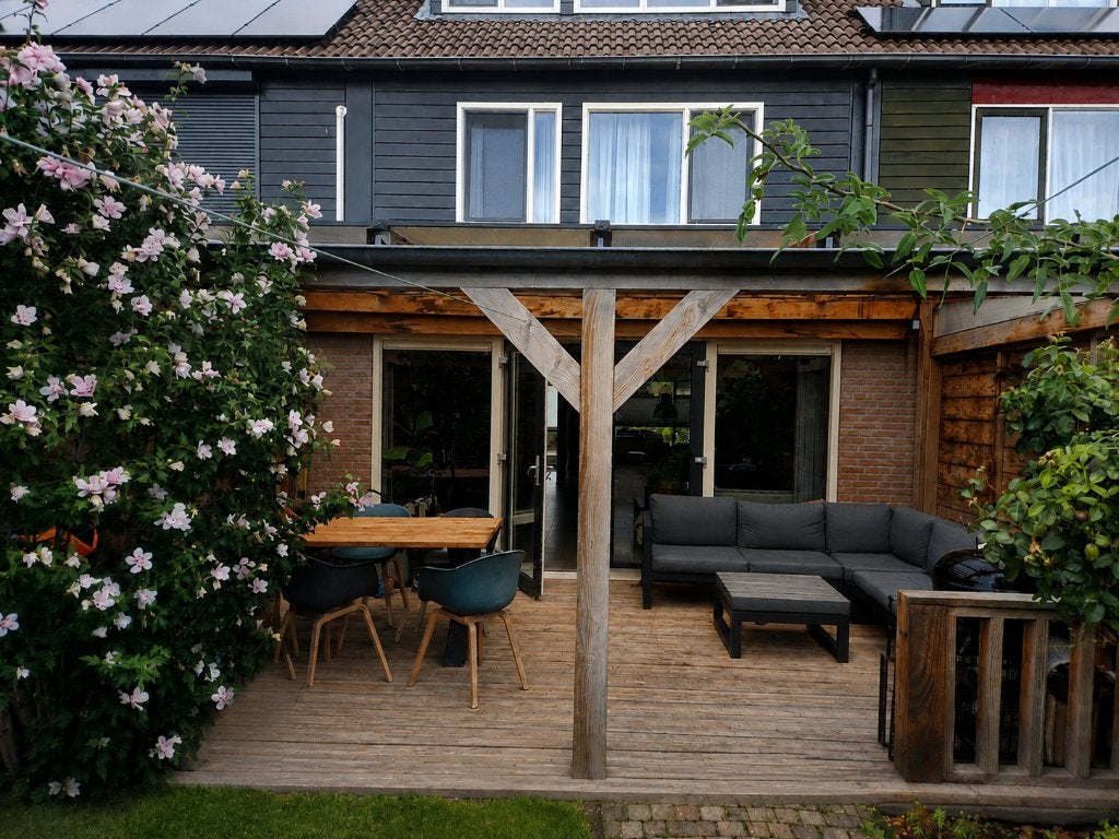Douglas veranda 5,65 x 3,40 m compleet, Ophalen, Gebruikt, Veranda