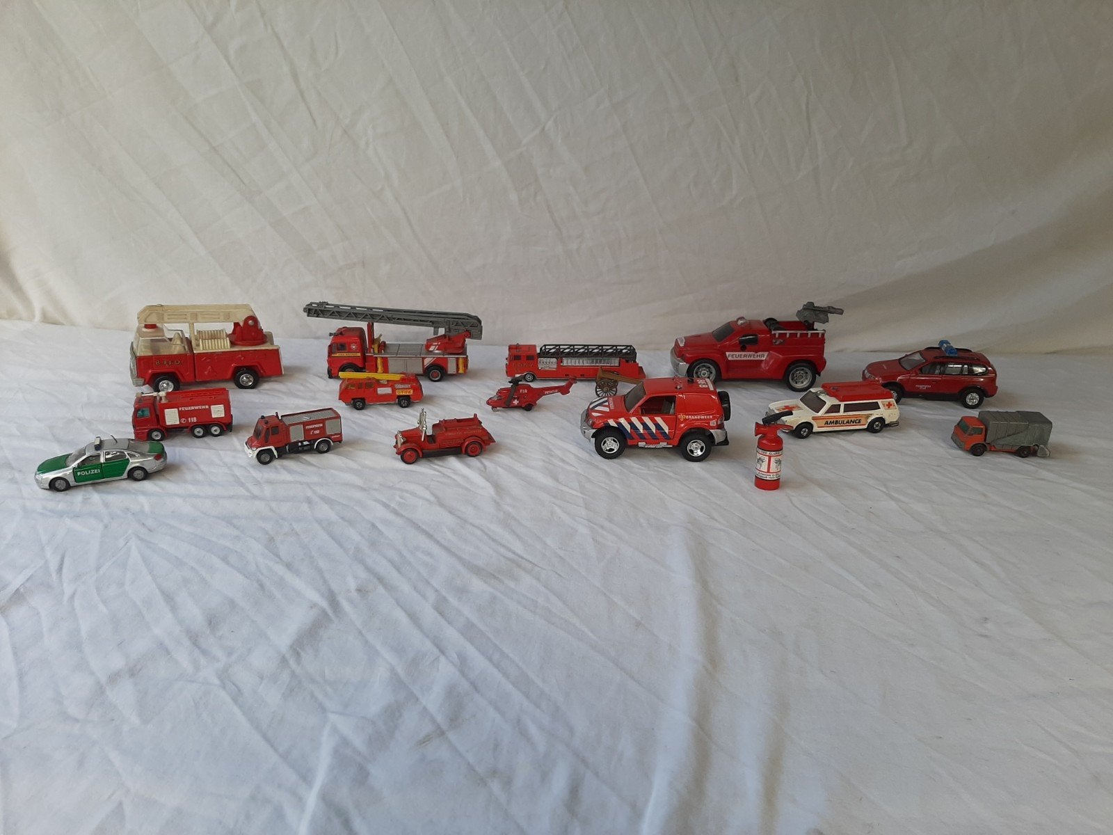 Vintage retro brandweerwagens Oa Matchbox, Siku, Ledo enz., Overige merken, Gebruikt, 1:50 of kleiner, Auto