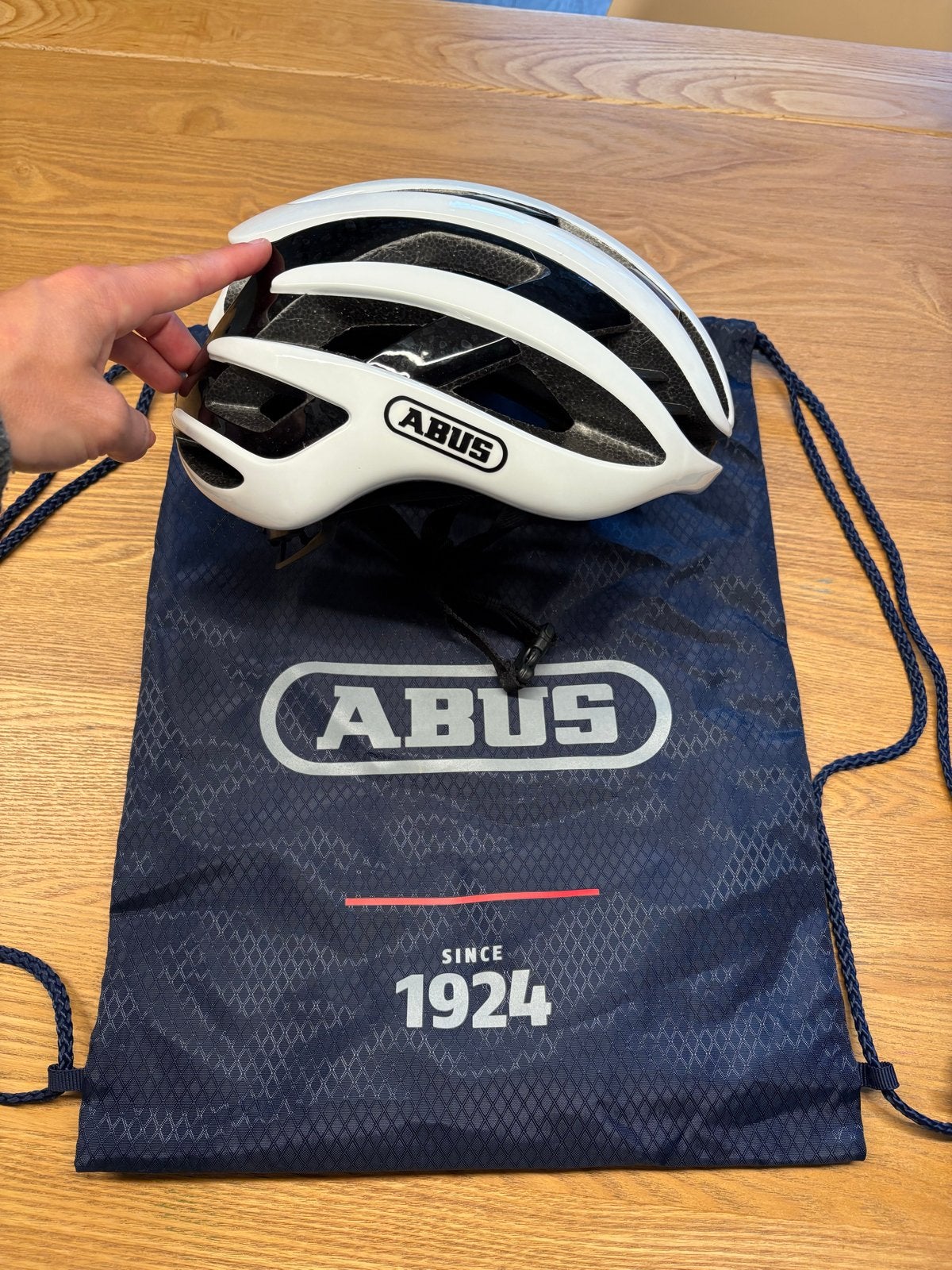ABUS AirBreaker fietshelm wit/zwart (maat S), Verzenden, Nieuw, S, Heer of Dame