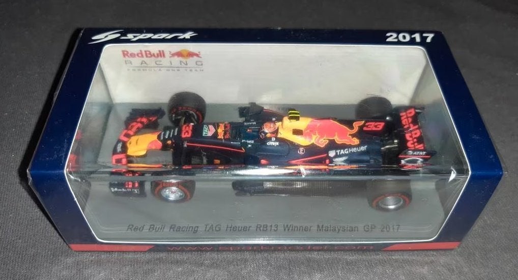 Spark S5050 1:43 Max Verstappen Malaysian GP 2017, Verzenden, Nieuw, Auto, Overige merken