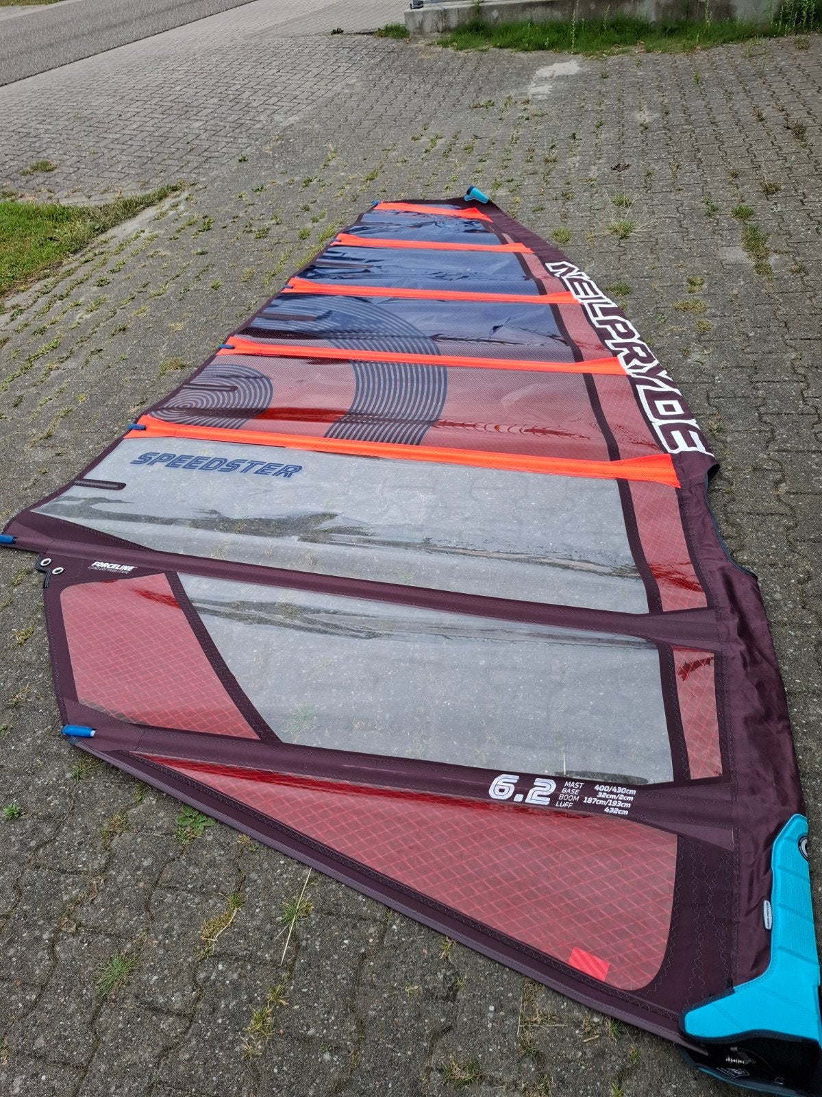 Neilpryde Speedster 6.2 zeil uit 2021 met FL X 430 mast, Ophalen, Zo goed als nieuw, Zeil
