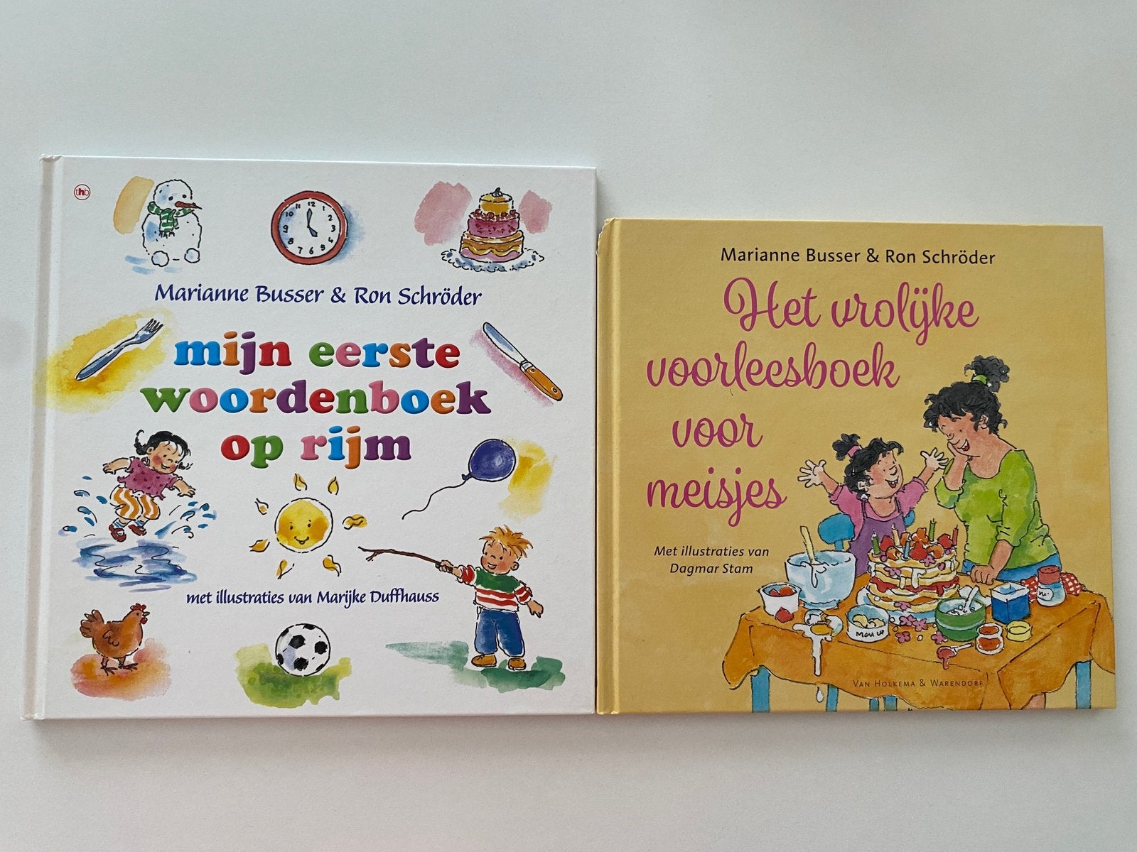 2 boeken marianne busser ron schroder, Ophalen of Verzenden, Zo goed als nieuw, 3 tot 4 jaar
