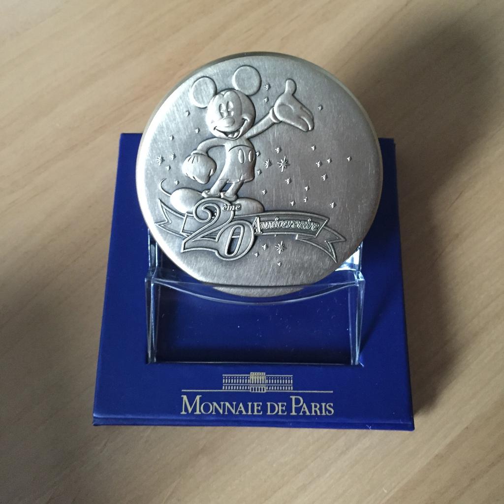 Limited Edition munt 20 jaar Euro Disney - Monnaie de Paris, Ophalen of Verzenden, Mickey Mouse, Nieuw, Overige typen