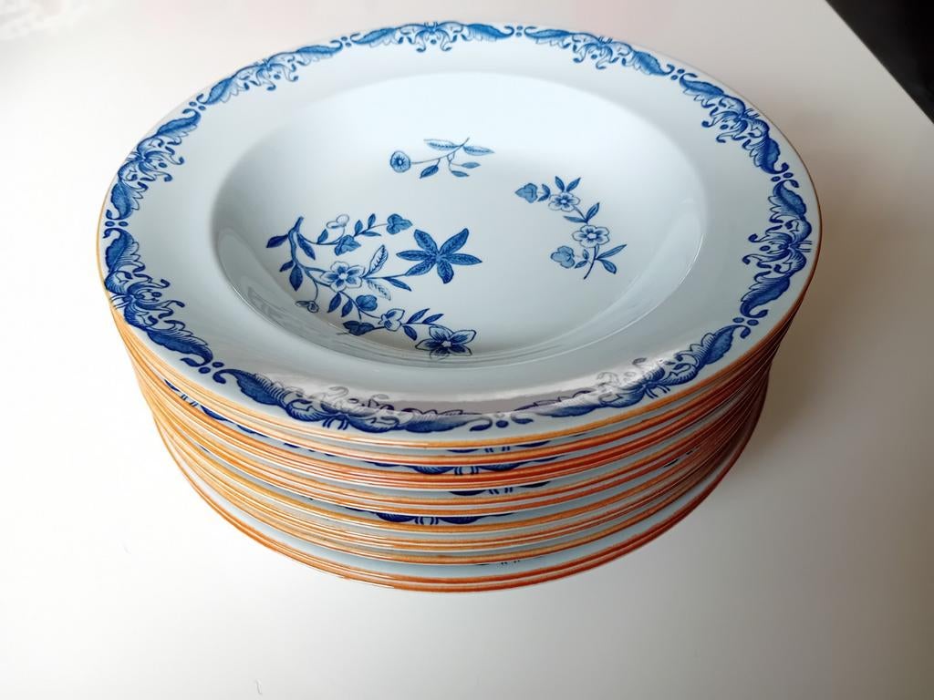 8 kleine diepe borden cm Rorstrand Ostindia puntgaaf., Ophalen of Verzenden, Zo goed als nieuw, Bord(en), Overige stijlen