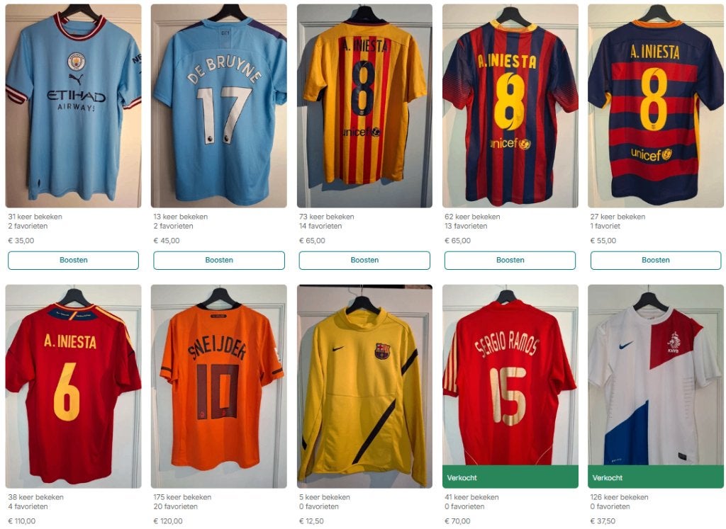 Collectie voetbalshirts, Maat M, Ophalen of Verzenden, Zo goed als nieuw, Shirt