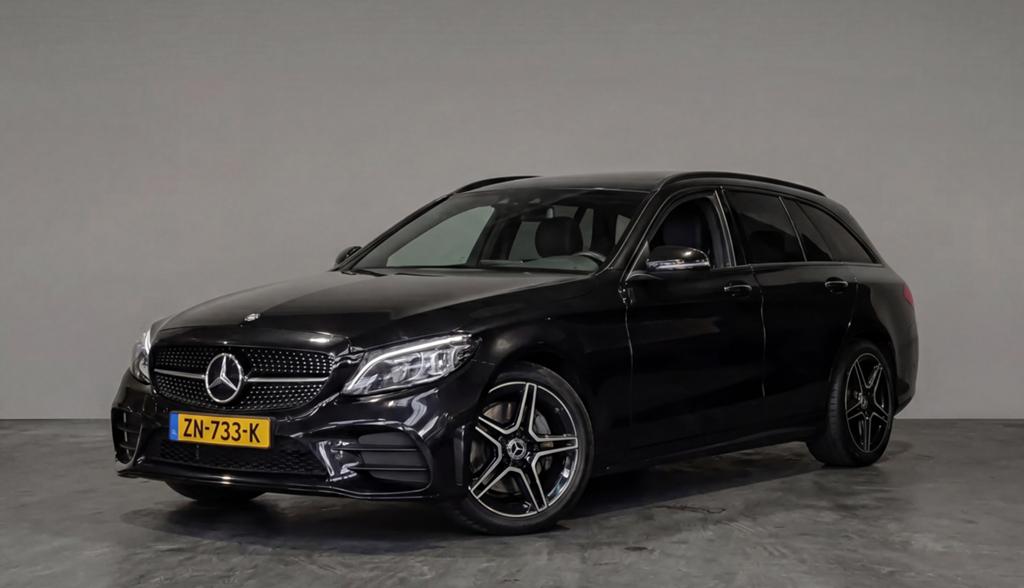 Mercedes-Benz C-Klasse / AMG PAKKET / STOELVERW/NAP/TREKHAAK, Auto's, Mercedes-Benz, Achterwielaandrijving, 1800 kg, Zwart, Stationwagon