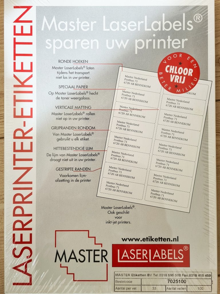 Doos Master Laserlabels voor printer - NIEUW in plastic seal, Ophalen of Verzenden, Nieuw, Overige typen