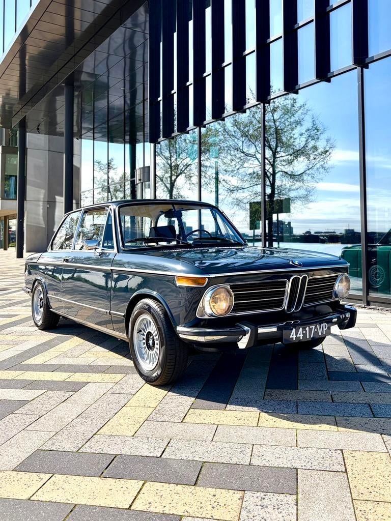 BMW 2002 2.0 TII 1973 Blauw, Auto's, Oldtimers, Particulier, Lichtmetalen velgen, BMW, Benzine, Coupé, Handgeschakeld, Origineel Nederlands