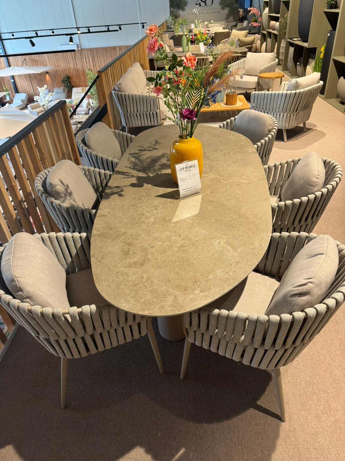Eva dining set taste by 4 seasons outdoor, Ophalen, Overige materialen, 6 zitplaatsen, Zo goed als nieuw