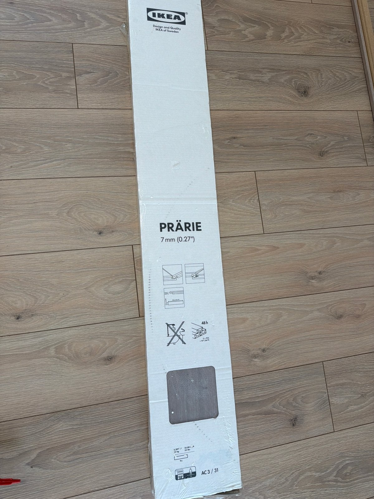 IKEA PRÄRIE Laminaatvloer 7mm - Nieuw in verpakking, Ophalen, Nieuw, Minder dan 5 m², 10 tot 30 cm