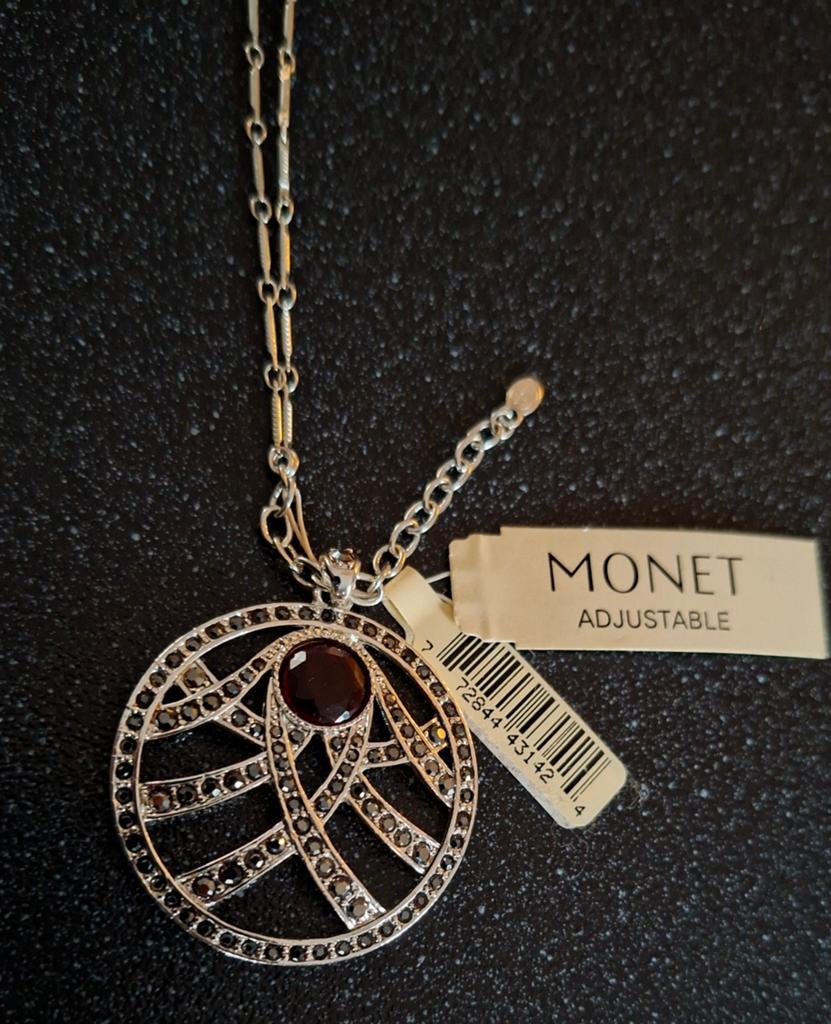 Monet ketting met hanger en kaartje - Nieuw, Sieraden, Tassen en Uiterlijk, Kettingen, Overige materialen, Verstelbaar, Nieuw