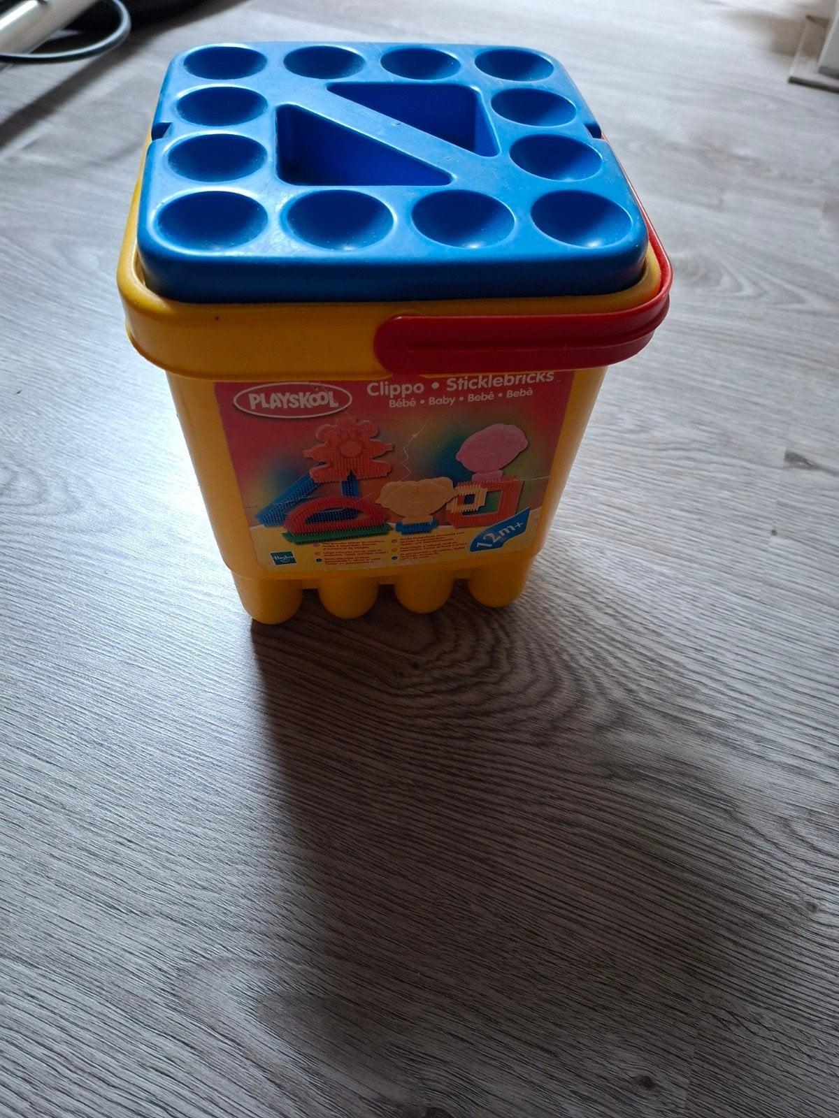 Playskool Clippo Sticklebricks Bewaar Bak met inhoud, Ophalen of Verzenden, Gebruikt, Overige typen