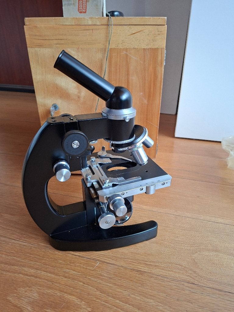 Microscoop PZO Warzawa, Ophalen, Gebruikt, Minder dan 400x, Biologische microscoop