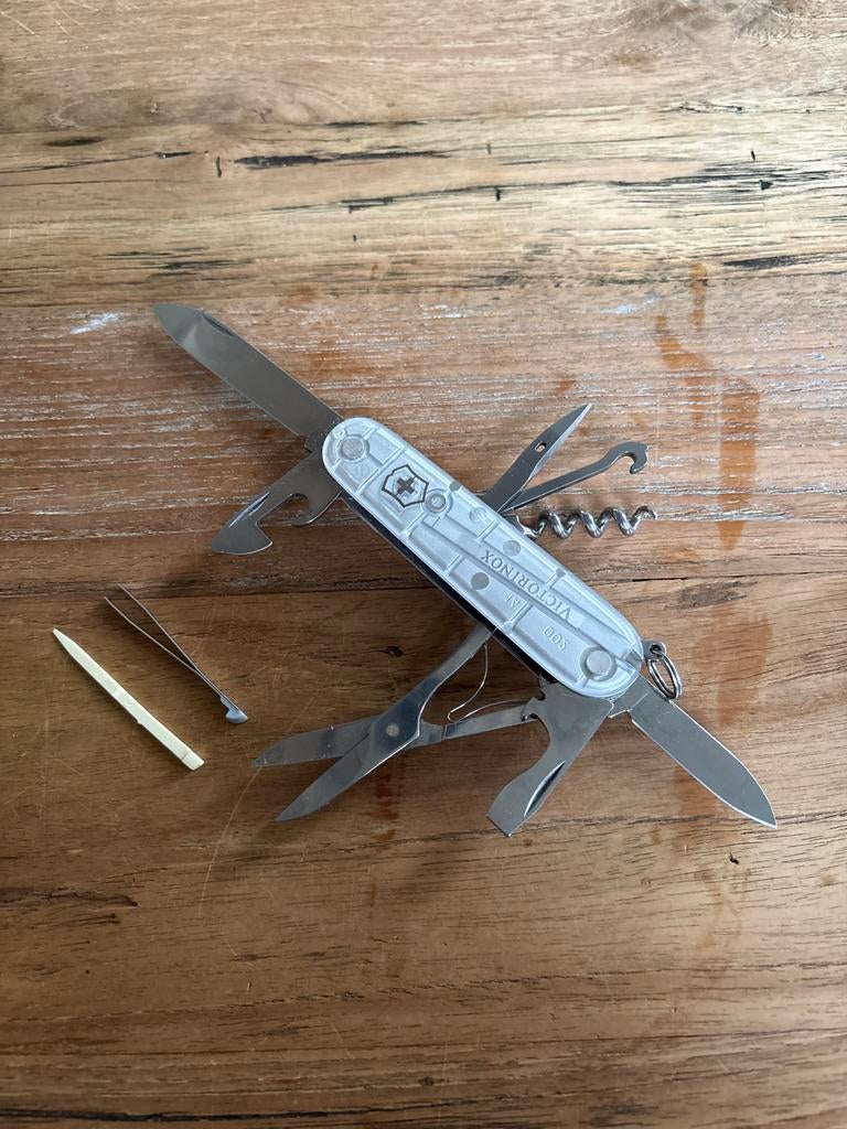 Victorinox Climber Transparant Zilver Zakmes, Ophalen of Verzenden, Gebruikt