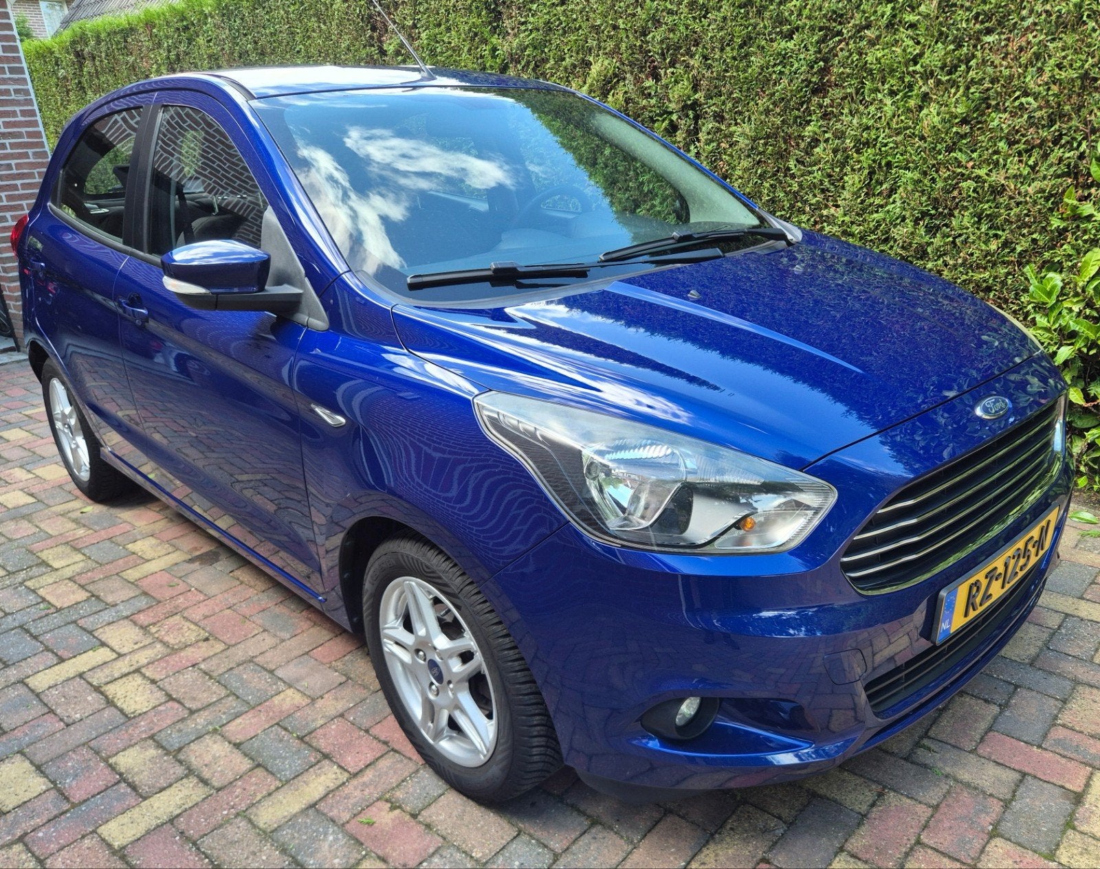 Ford Ka 1.2 85pk 2018 Blauw, Auto's, Stof, 40 €/maand, Euro 6, 4 cilinders