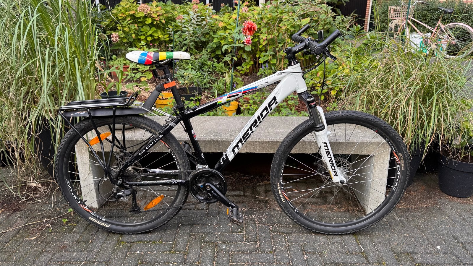 Merida TFS 100 Mountainbike - Wit/Zwart, 49cm frame, Gebruikt, Hardtail, Heren, Merida