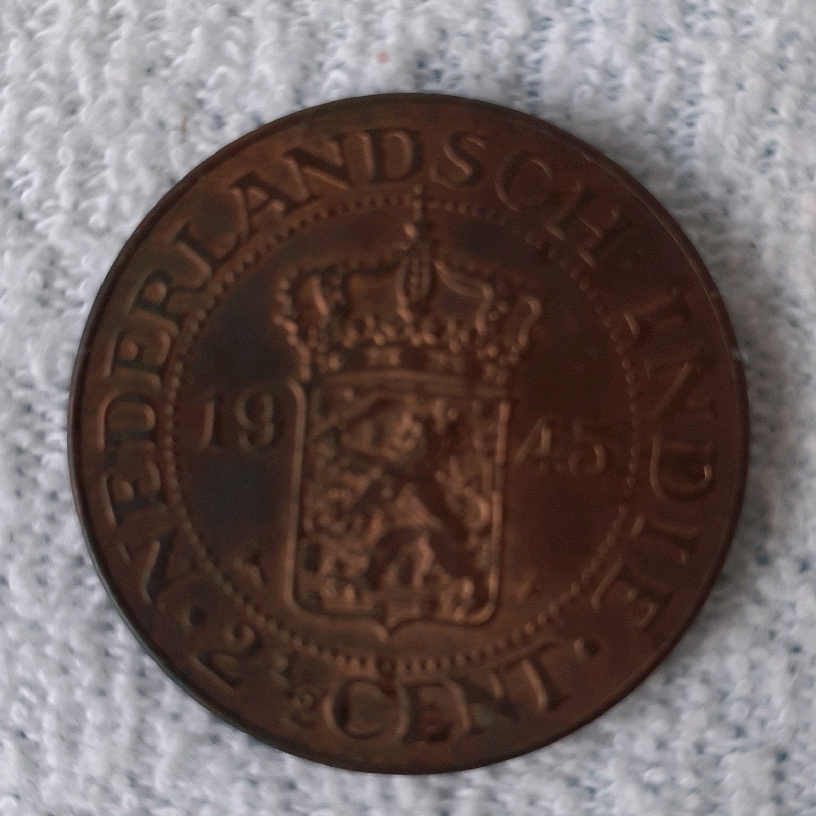 2.5 cent Nederlands Indie 1945, Postzegels en Munten, Ophalen of Verzenden, Losse munt