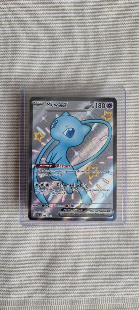 Pokemon Mew EX | #216 Paldean Fates, Ophalen of Verzenden, Nieuw, Losse kaart