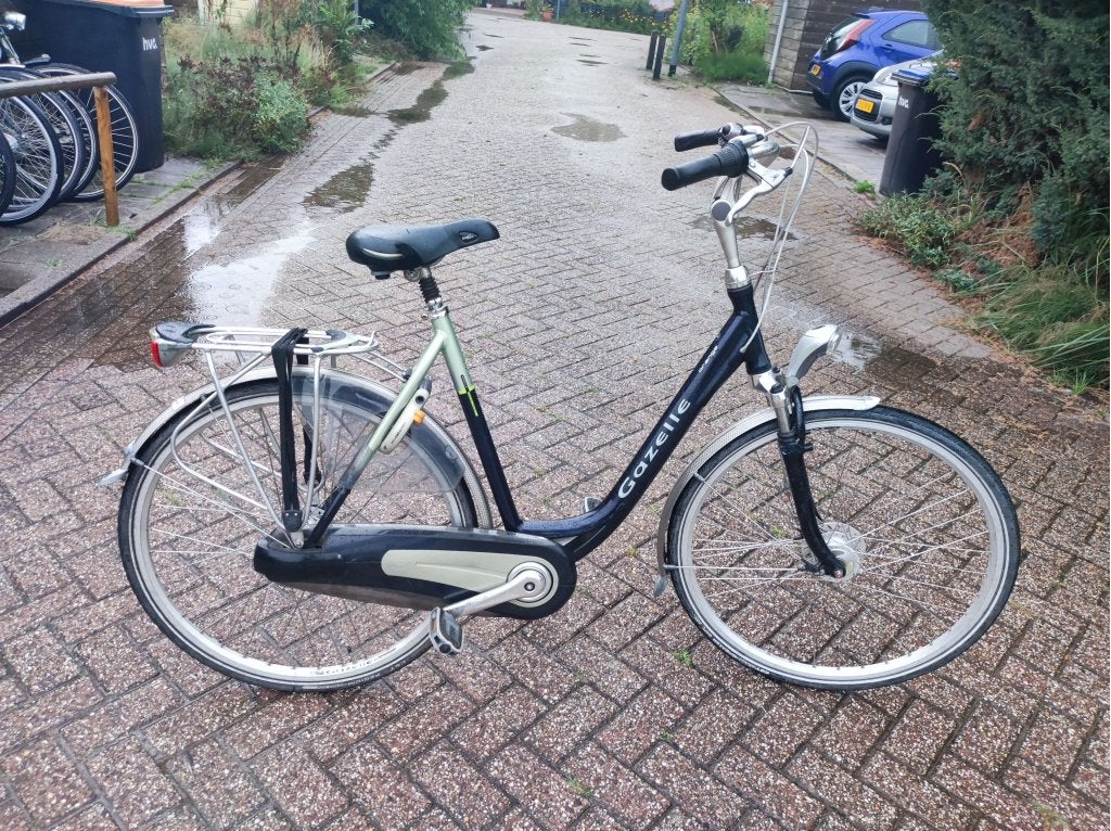 Gazelle Chamonix dames 7 speed en geveerd, lage instap, Terugtraprem, Gebruikt, Niet ingevuld, 50 tot 53 cm