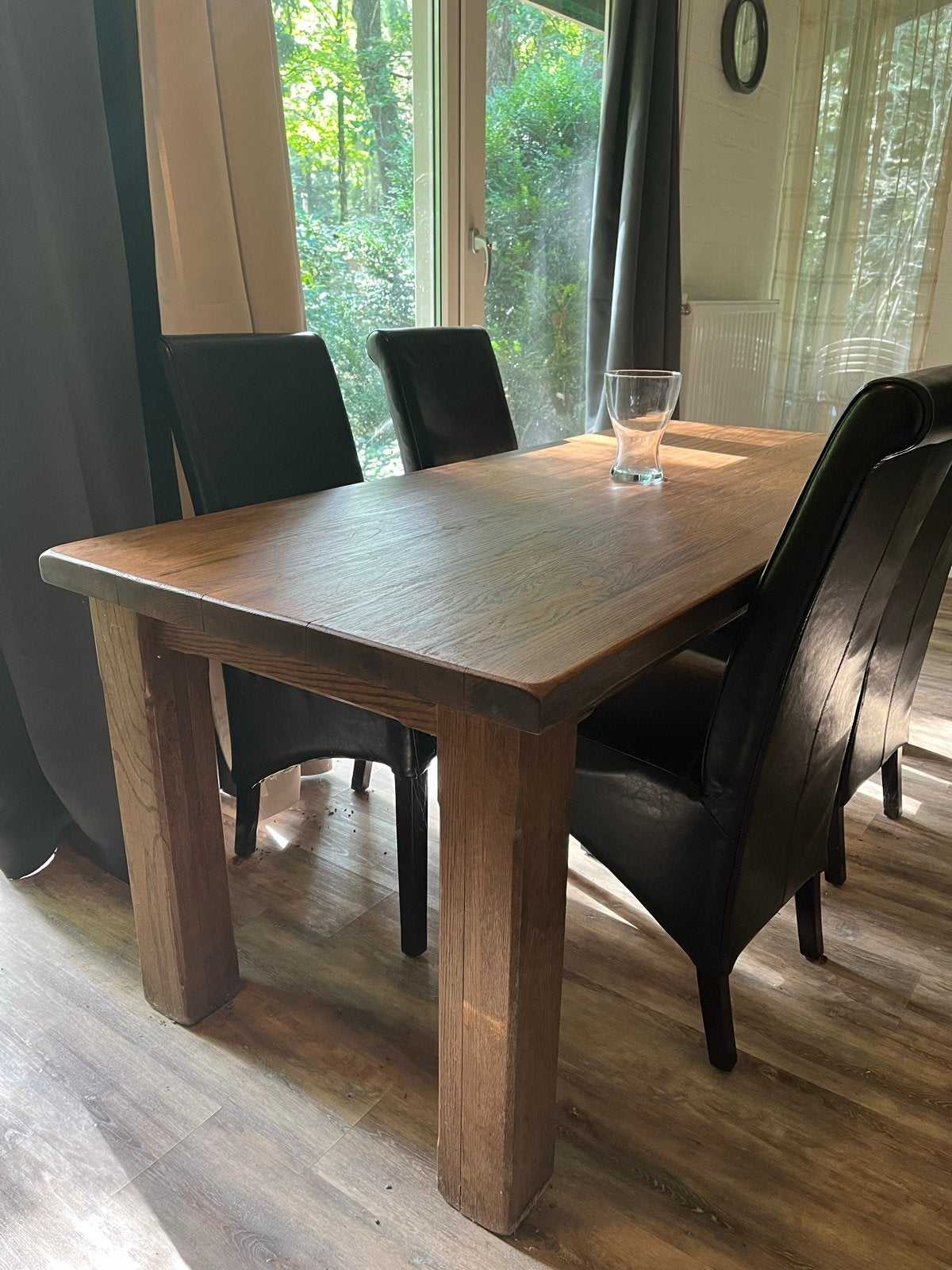 Robuuste houten eettafel 180x80 cm, Huis en Inrichting, Ophalen, Gebruikt, 50 tot 100 cm, 150 tot 200 cm