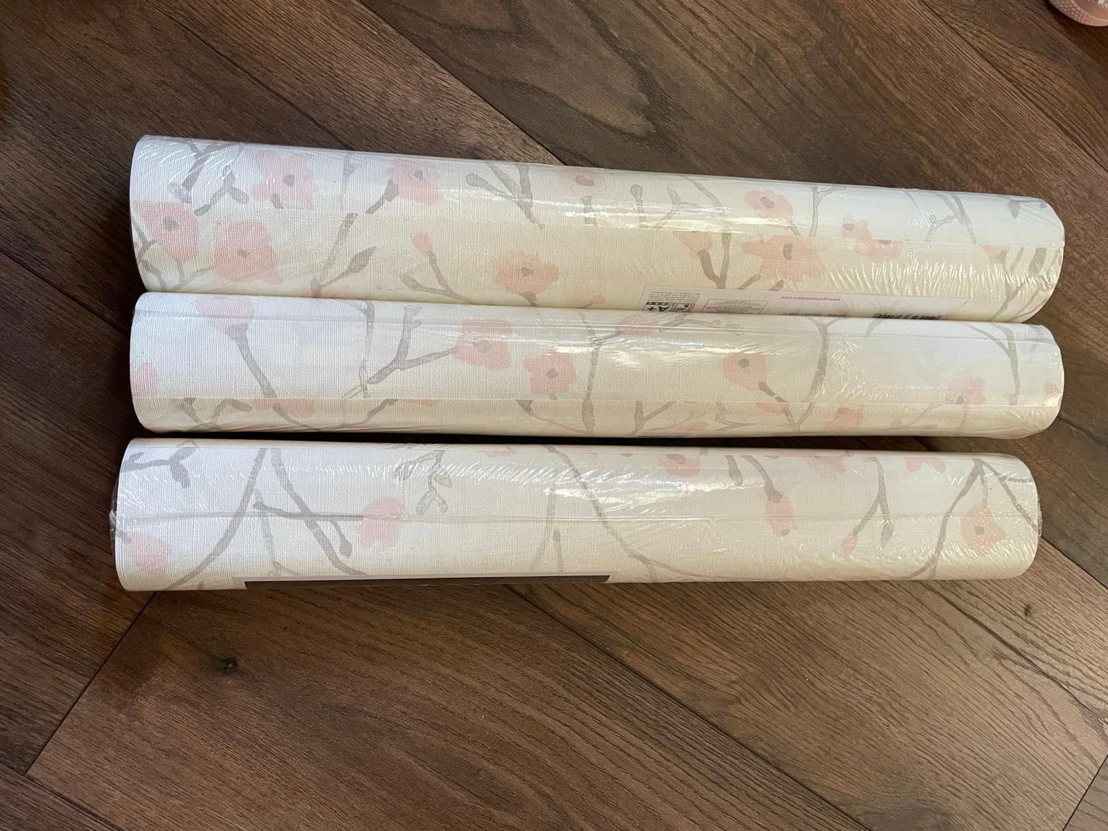 Superfresco Easy Vliesbehang Lenny Roze - 3 rollen, Ophalen of Verzenden, Vliesbehang