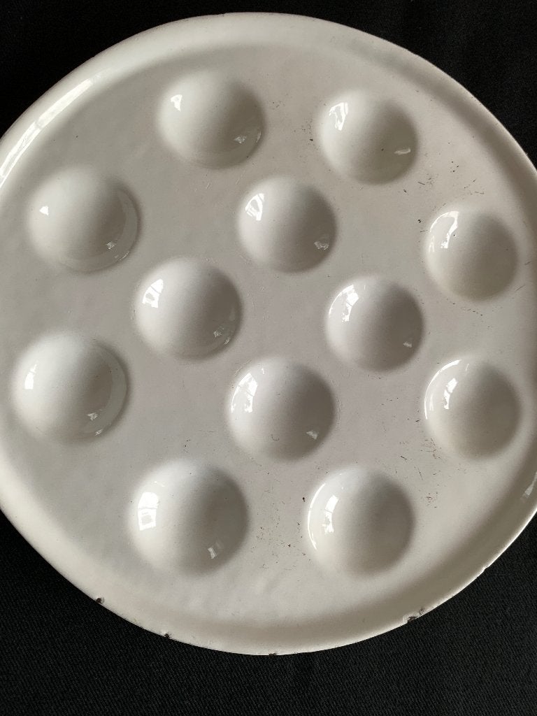 Gietijzeren geëmailleerde escargotpan/schaal met 12 gaten., Ophalen of Verzenden
