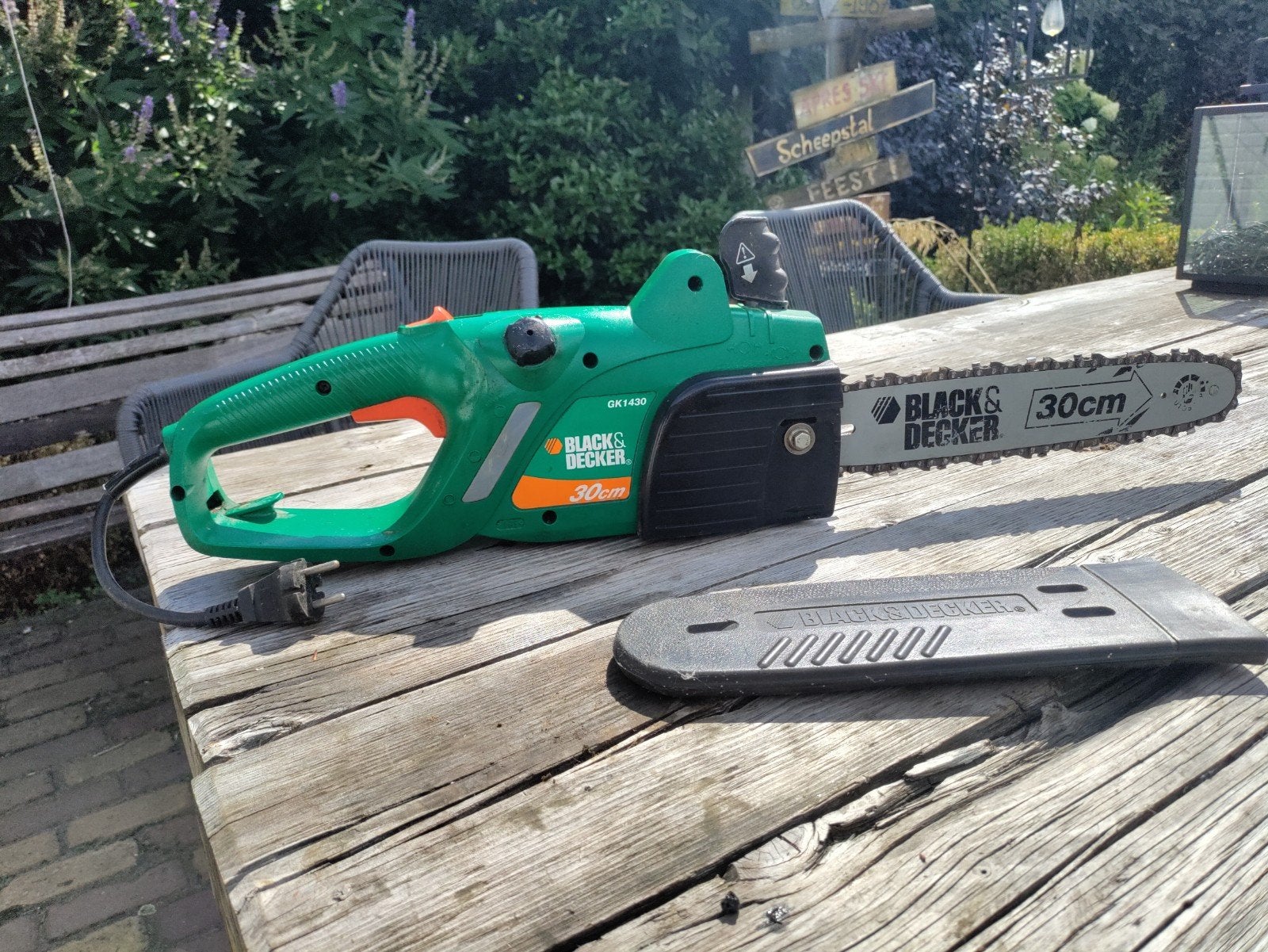 Black & Decker GK1430 elektrische kettingzaag 30cm, Gebruikt, 70 mm of meer, Kettingzaag, 600 tot 1200 watt