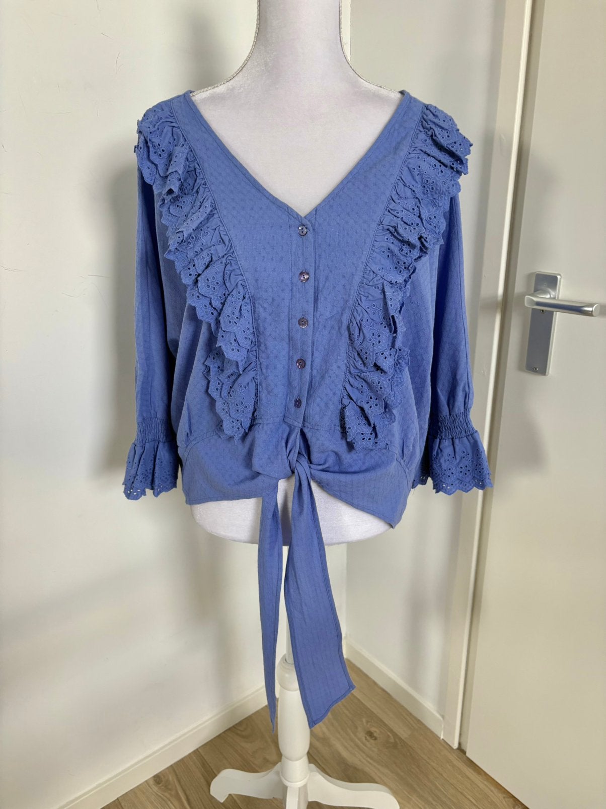 Paarsblauwe Harper&Yve blouse/top - maat L, Ophalen of Verzenden, Nieuw, Maat 38/40 (M), Blauw