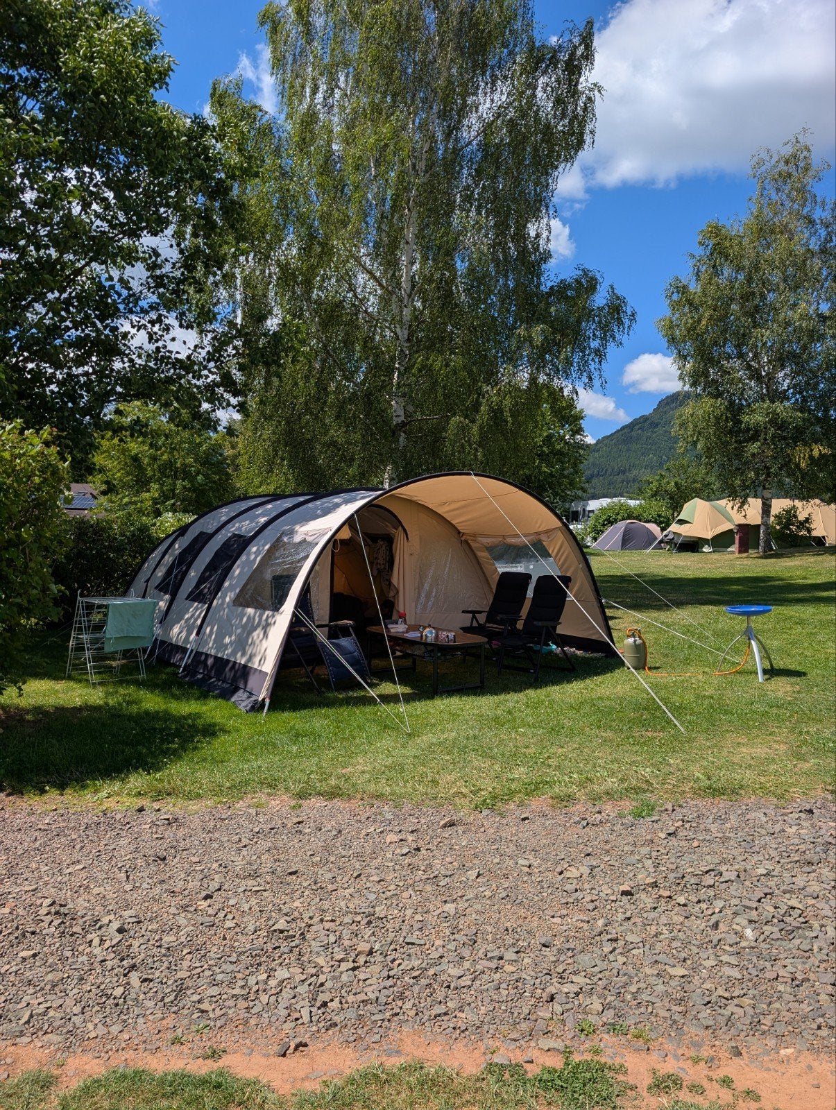 Obelink Familia 6 tunneltent - Ruime gezinstent, Caravans en Kamperen, Tenten, Ophalen of Verzenden, Gebruikt, Tot en met 6