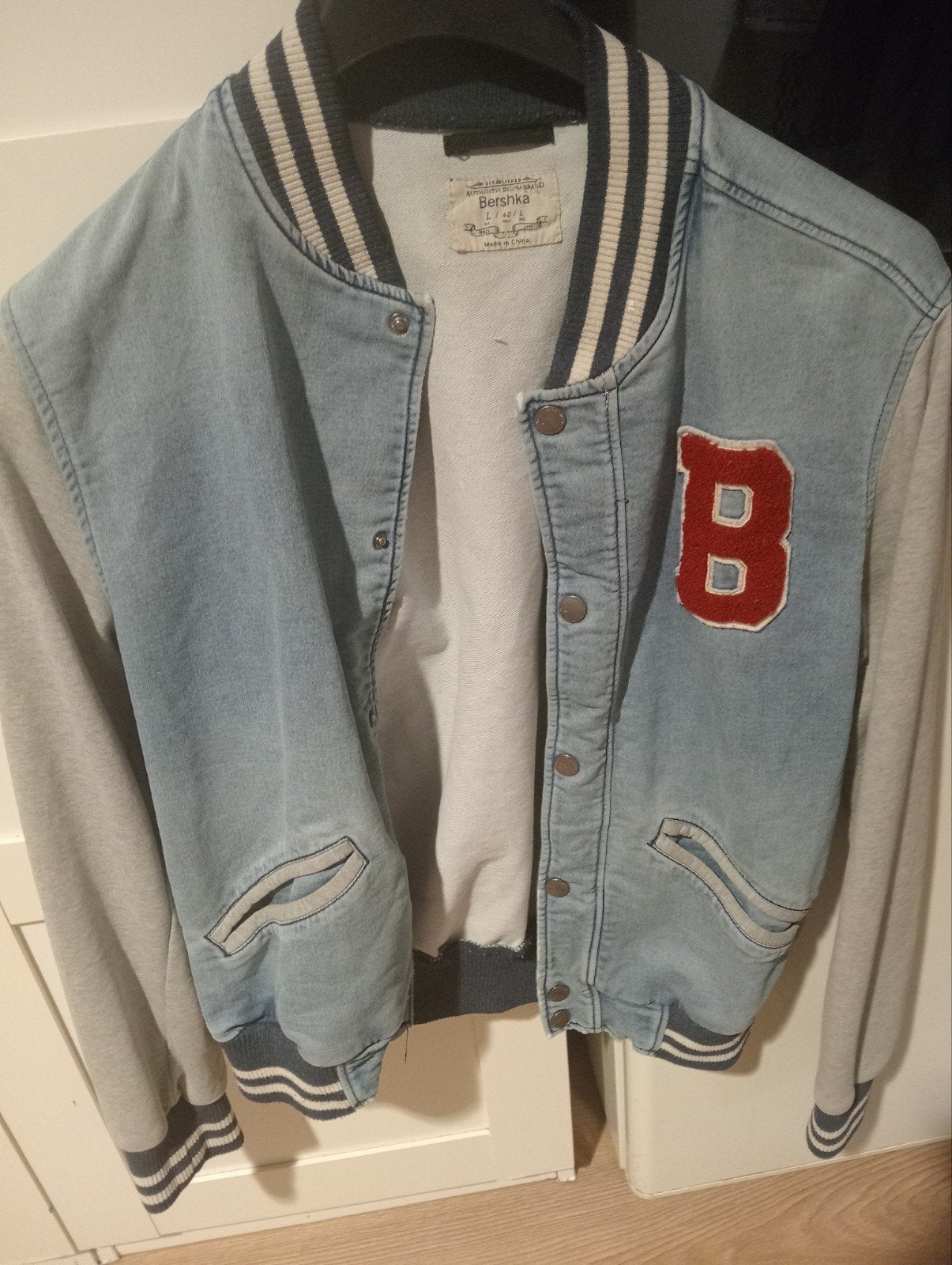 vintage bershka Spijker jas, Maat 52/54 (L), Meerkleurig, Ophalen of Verzenden, Zo goed als nieuw