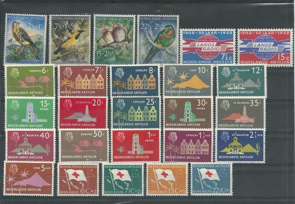 Nederlandse Antillen 1958, Complete jaargang, Postfris., Postzegels en Munten, Verzenden, Postfris