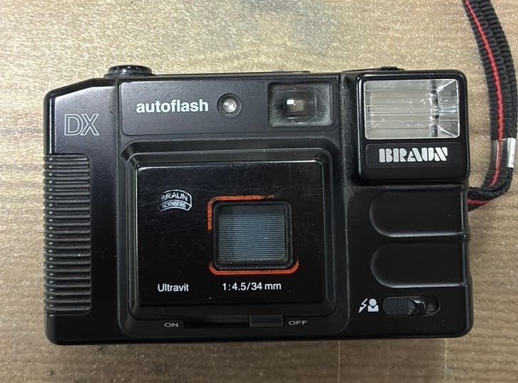 Braun autoflash DX fototoestel ultravit 1:4.5/34 mm, Audio, Tv en Foto, Gebruikt, -, -, Ophalen of Verzenden