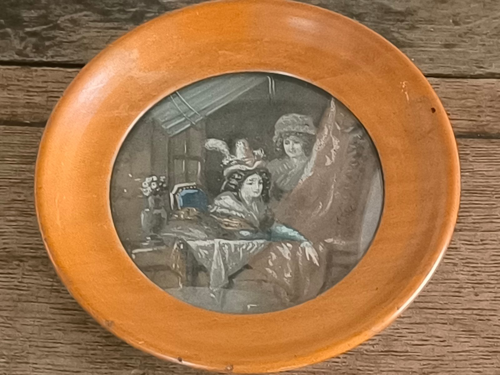 Antiek schilderijtje 19e eeuw, Antiek en Kunst, Ophalen of Verzenden