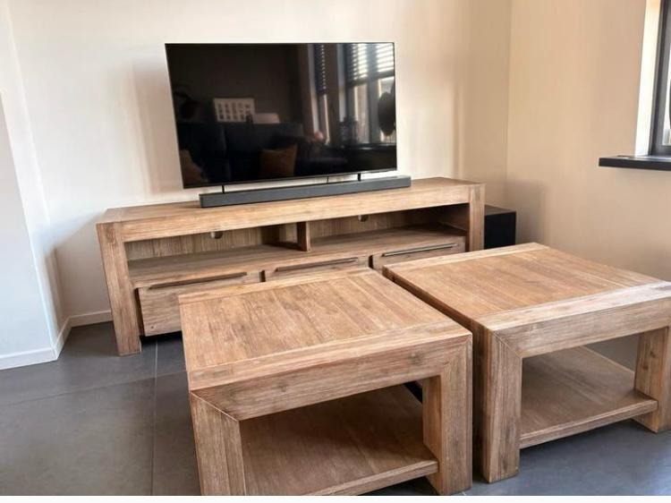 2 salontafels serie Salzburg van Pronto, Ophalen, Rechthoekig, 50 tot 100 cm, Minder dan 50 cm