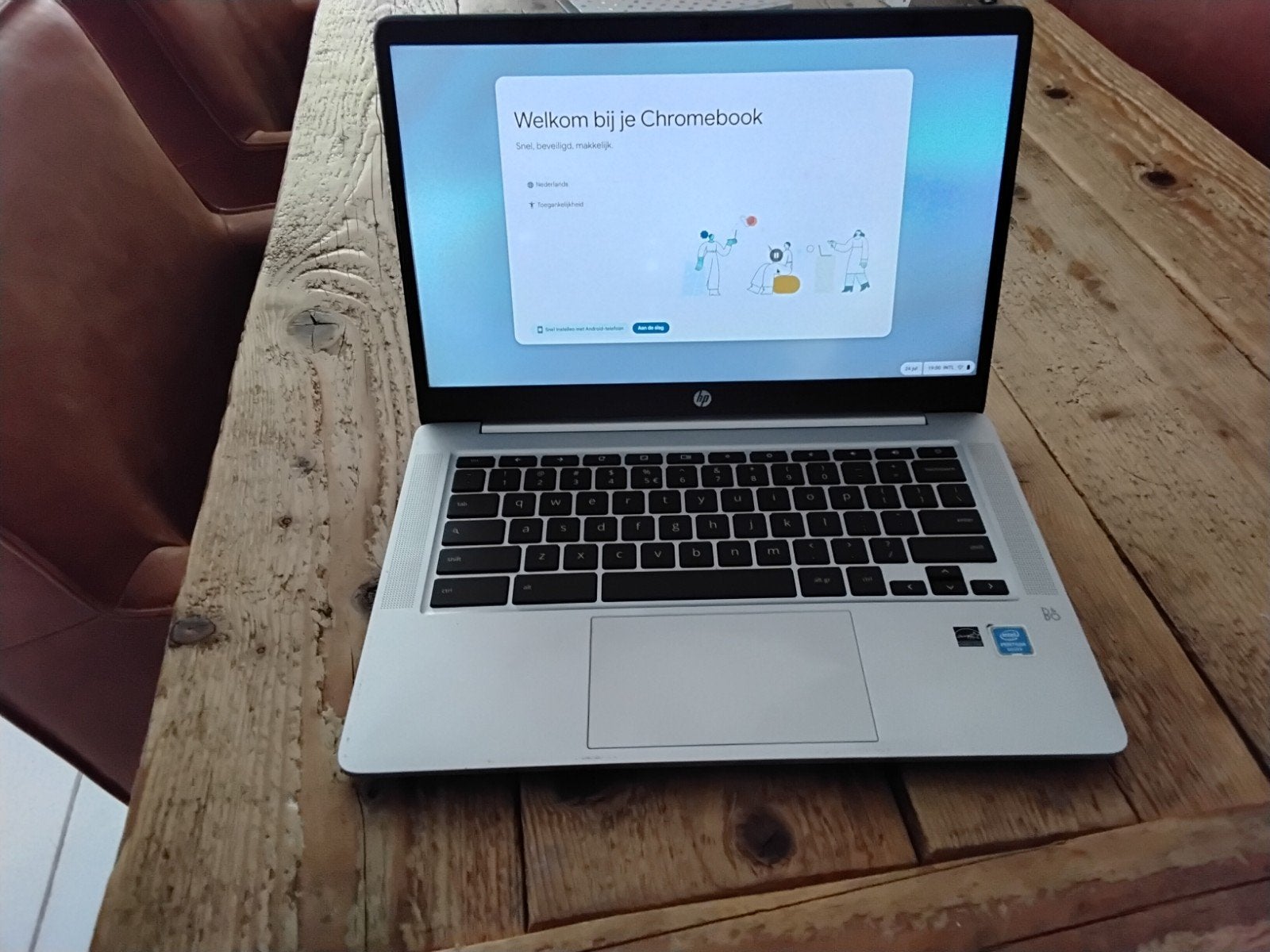 HP Chromebook 14a-na0002nd - Goed werkende staat, 14 inch, Gebruikt, Qwerty, 8 GB
