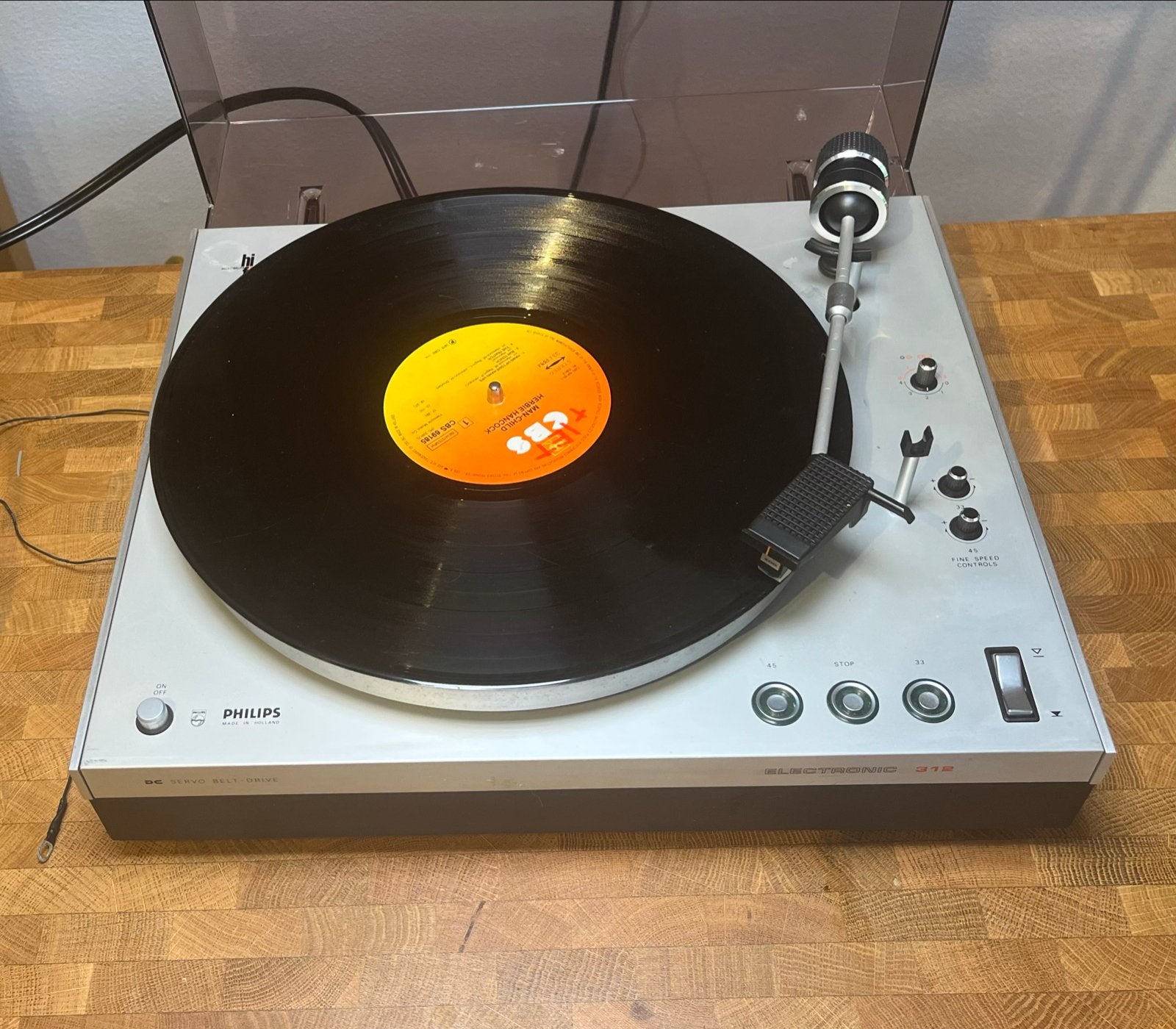 Philips Electronic 312 Platenspeler - Vintage Hifi, Ophalen of Verzenden, Gebruikt, Platenspeler, Philips