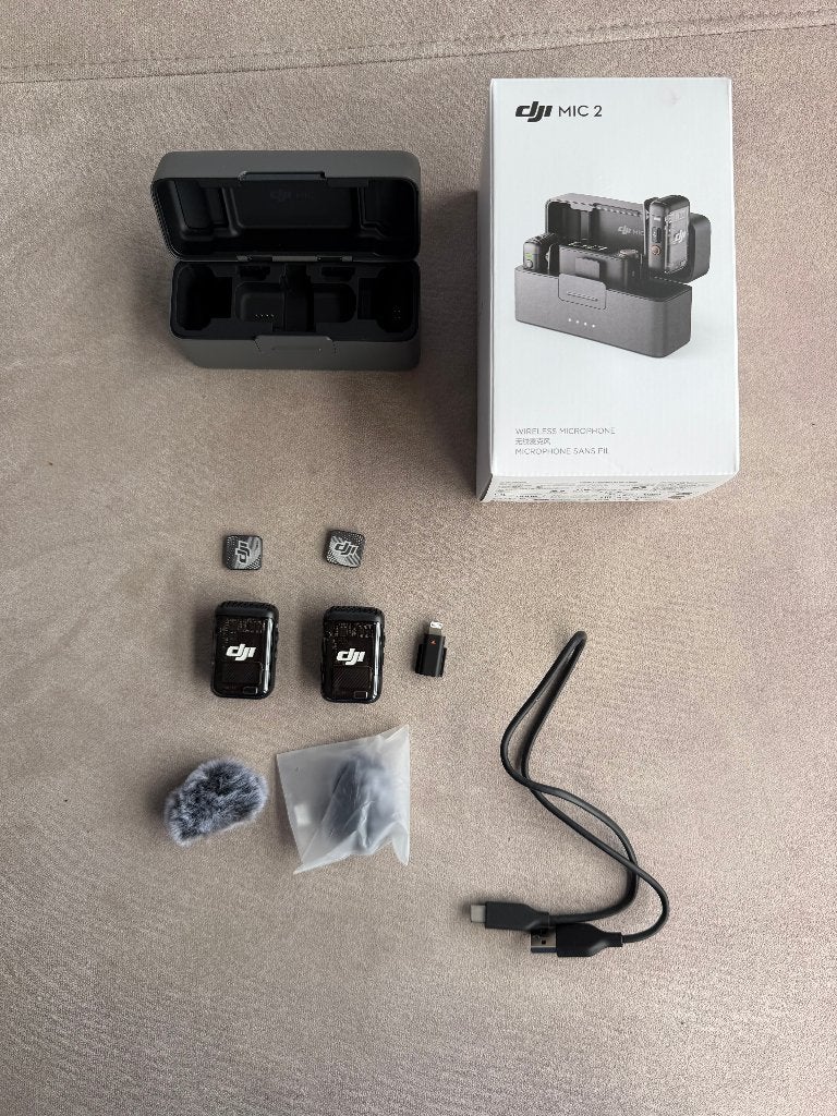 DJI Mic 2 - 2 zenders + oplaadcase, zonder ontvanger, Ophalen of Verzenden, Gebruikt, Overige typen, Draadloos