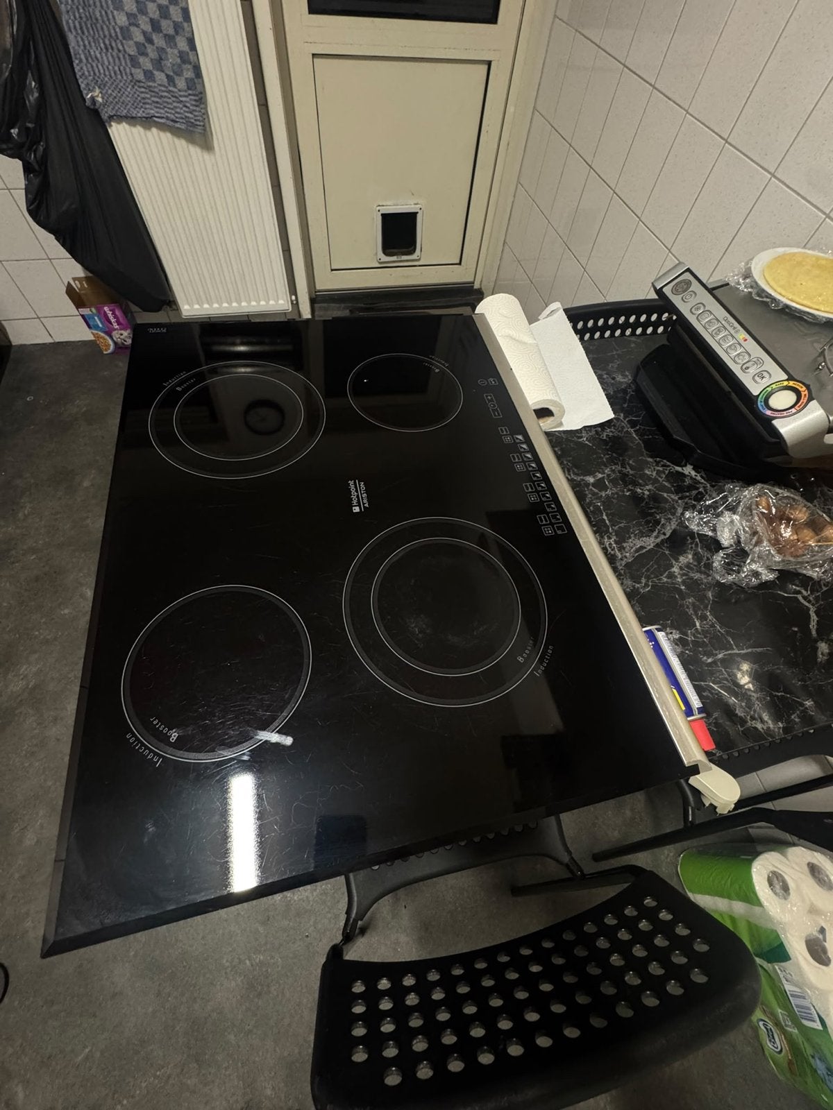 Ariston Hotpoint Inductieplaat - 4 Kookzones, Ophalen of Verzenden, Gebruikt, Inductie, 4 kookzones