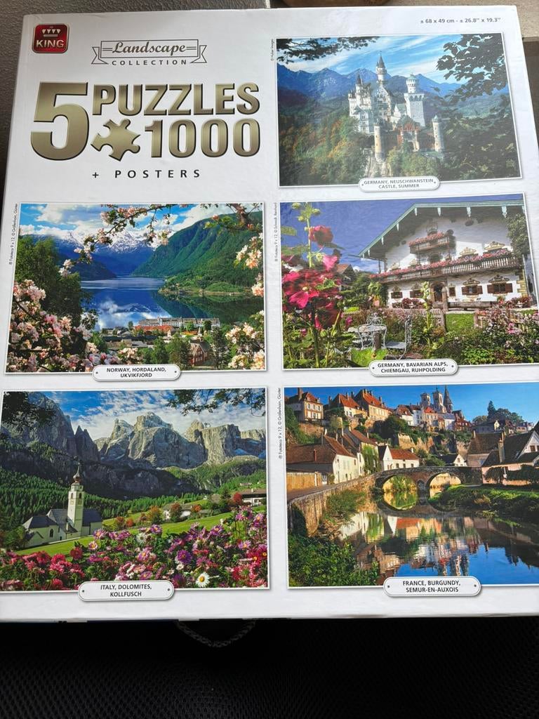 Legpuzels, Ophalen, 500 t/m 1500 stukjes, Zo goed als nieuw, Legpuzzel