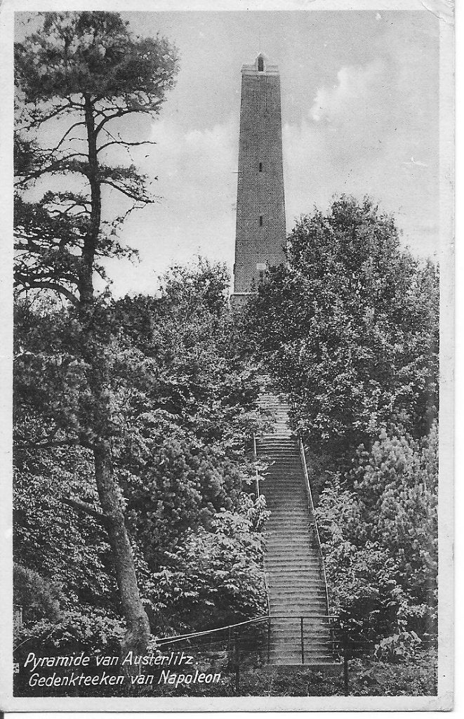 Oude Ansichtkaart Pyramide van Austerlitz 1936, Verzamelen, Ophalen of Verzenden, 1920 tot 1940, Gelopen, Utrecht