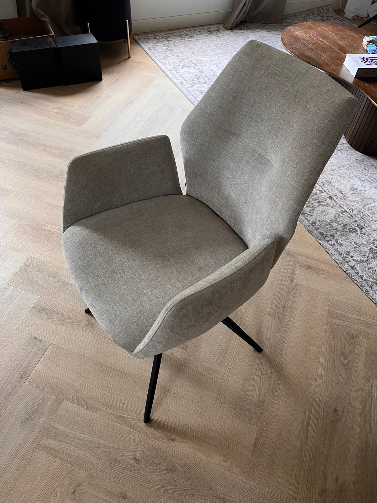 Eettafel stoelen 6 stuks, Huis en Inrichting, Stoelen, Ophalen, Overige kleuren, Zo goed als nieuw, Stof