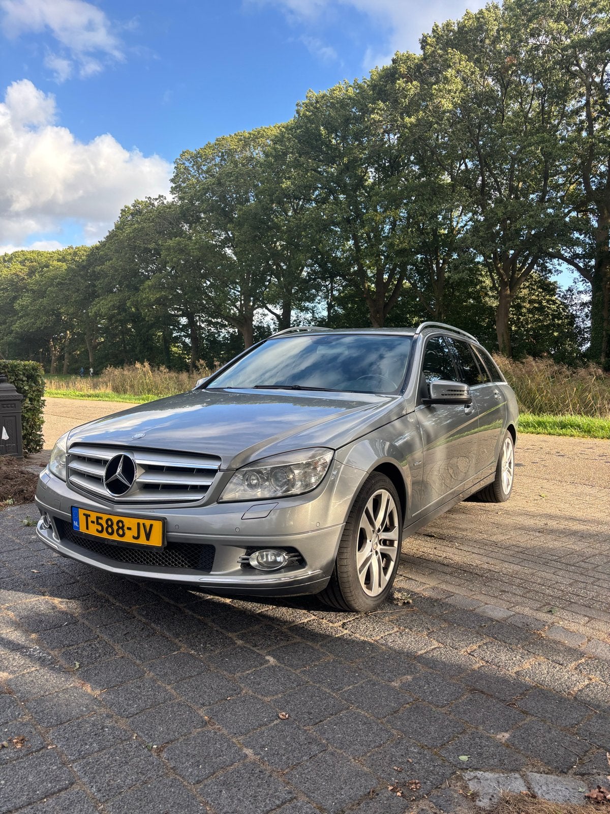 Mercedes-Benz C-Klasse 2.2 CDI C220 Estate AUT 2008 Grijs, Auto's, Automaat, 1800 kg, 4 cilinders, Stationwagon