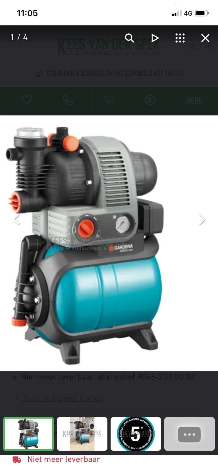 Te koop hydrofoorpomp, Tuin en Terras, Waterpompen, Ophalen, Gebruikt